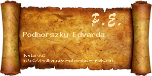 Podhorszky Edvarda névjegykártya